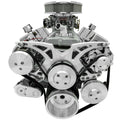 SBC Style Track Pulley Set Alt A/C with P/S