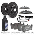 EBC Racing 12-17 Ford Fiesta ST MK7 1.6L Turbo Anodized Apollo-4 Calipers 300mm Rotors Front BBK