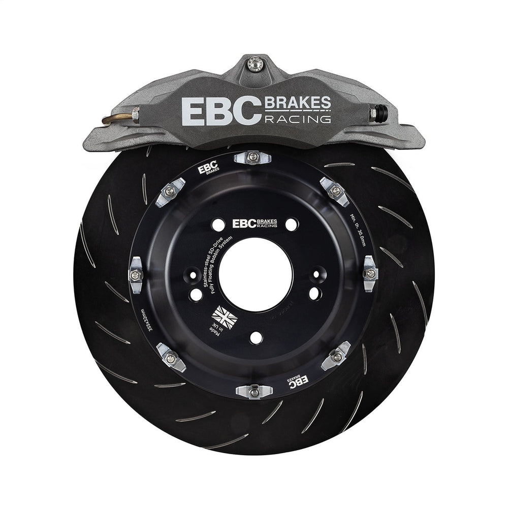 EBC Racing 12-17 Ford Fiesta ST MK7 1.6L Turbo Anodized Apollo-4 Calipers 300mm Rotors Front BBK