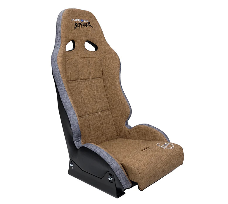 NRG Defender Water Resistant Steel Frame Suspension Seats Black w/ Blue Trim & Defender logo