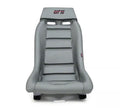 NRG GT Retro Bucket Seat -Gunmetal PVC Leather Gunmetal Stitching Multicolor Fiberglass Back Glitter