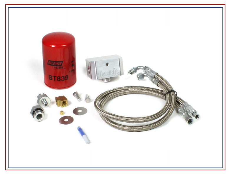 DIESELSITE 7.3L Ford Transmission Filter System for E4OD 4R100 ZF with 3/8 Lines