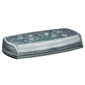 LED MINIBAR: REFLEX 15IN 1224VDC 18 FLASH PATTERNS MAGNET MOUNT CLEAR DOME AMBER ILLUMINATION