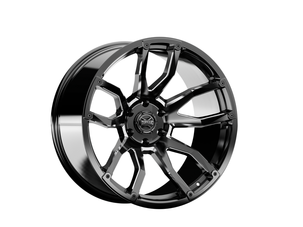 Torque Impact Gloss Black w/Milled Accents 20x9 6x5.5 -12mm