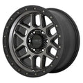 ~(32 lbs. 20X20X12)~ KM544 17x9 5x127.00 SATIN BLACK W/ GRAY TINT (18 mm)
