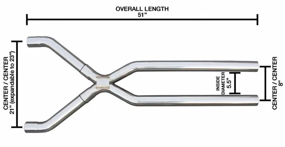 Universal X-Pipe Tunnel 3in