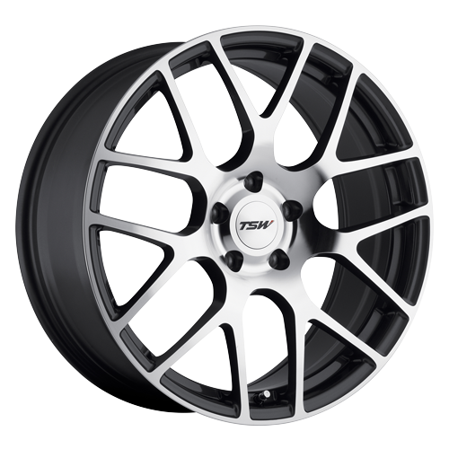 ~(45 lbs. 21X21X10)~ TSW NURBURGRING 19x8.0 5/120 ET35 CB76.1 GUNMETAL W/MIRROR CUT FACE
