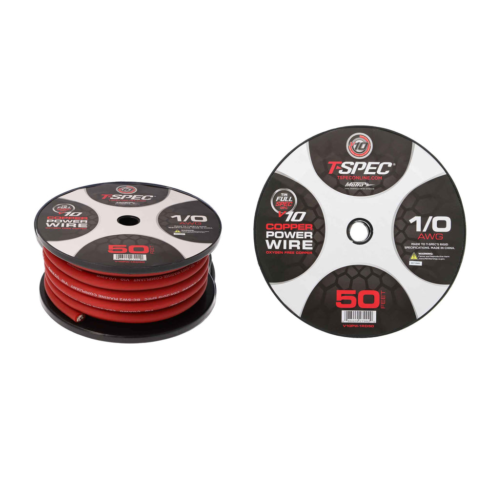 8 AWG 250FT MATTE RED OFC POWER WIRE V10 SERIES