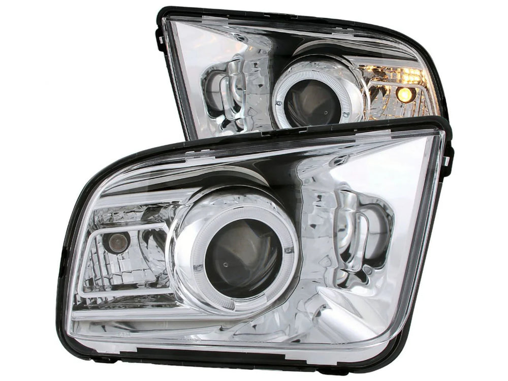 0509 MUSTANG PROJECTOR HALO CHROME CLEAR(2010 STYLE) HEADLIGHTS