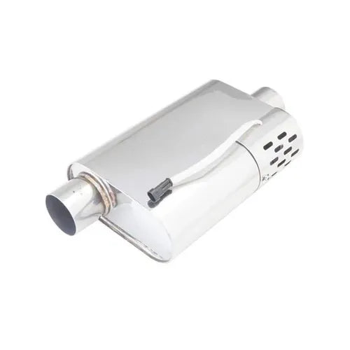 VAREX MUFFLER W/HIDDEN MOTOR3IN INLET/OUTLET OFFSET IN /CENTER OUT/OVAL BODY