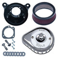 S&S Cycle 01-15 Fuel-Injected Softail Stealth Air Cleaner Kit w/ Chrome Teardrop Cover