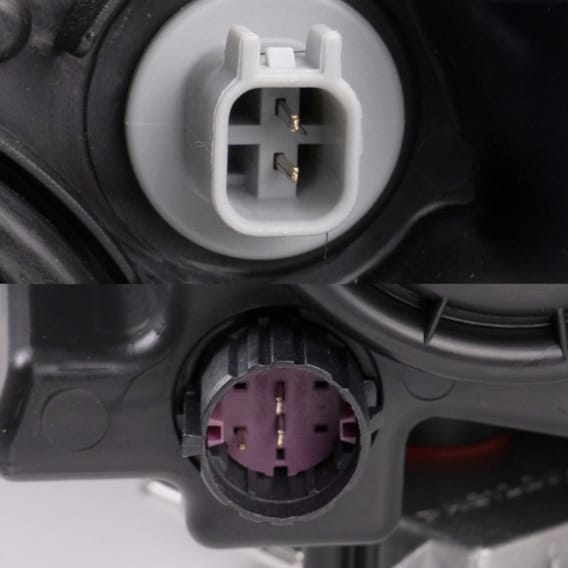 RH HEADLAMP LENS/HOUSING; XENON; BLACK TRIM; DART 1316