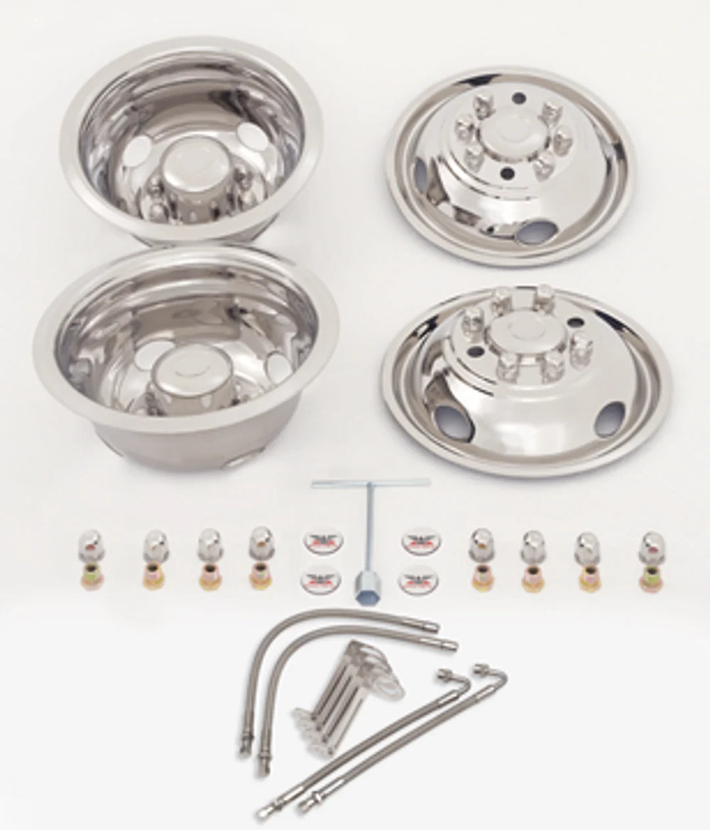 08C FORD E350/E450 16IN 8LUG 4HH DUAL WHEEL W/AIRMAX DOTLINE SIMULATOR SET