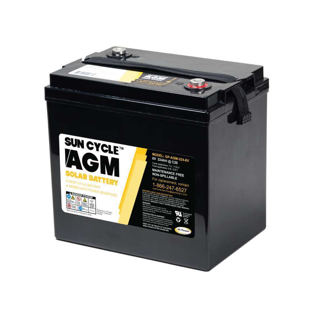 GPAGM2246V 224 AMP HOUR 6 VOLT AGM BATTERY