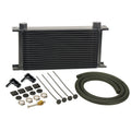 19 ROW SERIES 10000 STACK PLATE TRANS COOLER KIT 90DEG SWIVEL X 3/8 HOSE BARB