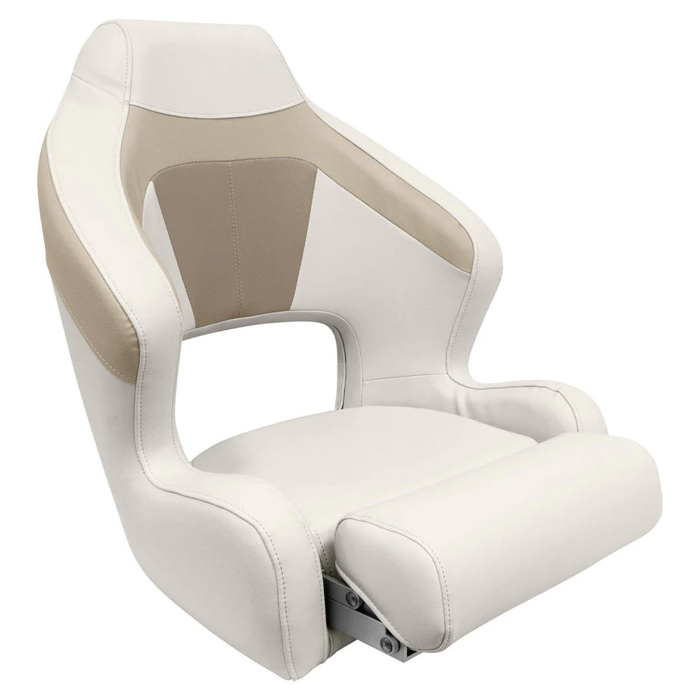 WISE BM3338 PREMIER SERIES PONTOON XL BUCKET SEAT W/ FLIP UP BOLSTER STONE / MOCHA JAVA / KHAKI