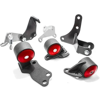 Innovative 88-91 Civic D-Series Black Steel Mounts 95A Bushings (Pre 92 Engine Hydro)