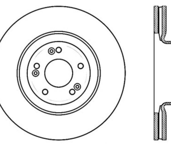 StopTech Sport Cross Drilled Brake Rotor - Front Left