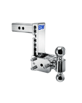 Tow and Stow 2 INCH Chrome 2in x 2 5 16in Dual Ball 7in Drop 7 1 2in Rise