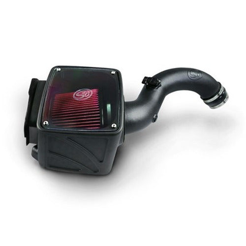 Cold Air Intake For 04-05 Chevrolet Silverado GMC Sierra V8-6.6L LLY Duramax Cotton Cleanable Red S&B