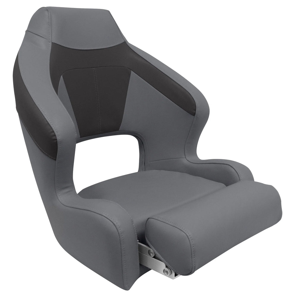 WISE BM3338 PREMIER SERIES PONTOON XL BUCKET SEAT W/ FLIP UP BOLSTER MOCHA JAVA / MUSHROOM / CAF