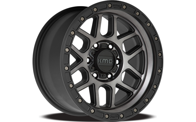 ~(32 lbs. 20X20X12)~ KM544 17x9 6x114.30 MATTE BRONZE W/ BLACK LIP (18 mm)
