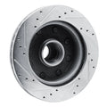 R1 80-85 Ford E-250 Econoline Club Wagon Front Right Drilled & Slotted Silver Brake Rotor