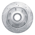 DFC 80-85 Ford E-250 Econoline Front Right Drilled & Slotted Silver Brake Rotor