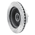 R1 78-97 Dodge B200 / B200 Van / B250 Front Right Drilled & Slotted Silver Brake Rotor