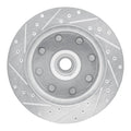 R1 78-97 Dodge B200 / B200 Van / B250 Front Right Drilled & Slotted Silver Brake Rotor