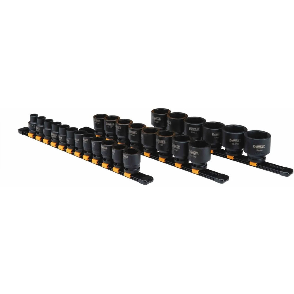DRIVE METRIC IMPACT SOCKET SET 1/2 IN 6 POINT BLACK/YELLOW 26 PCS