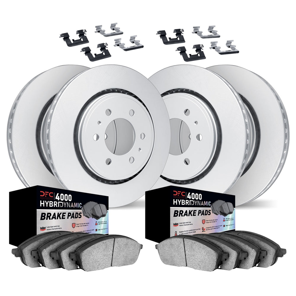 DFC 17-20 Buick Enclave Front & Rear Geospec Rotors w/4000 HybriDynamic Brake Pads w/Hardware