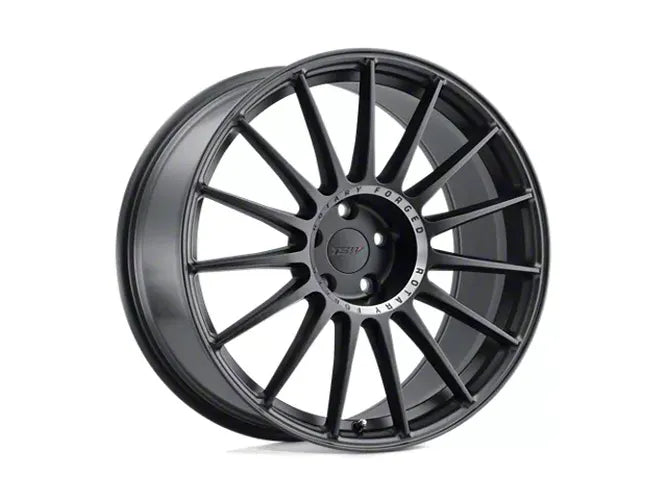 ~(26 lbs. 21X21X10)~ TSW PADDOCK 19x8.5 5/120 ET35 CB76.1 SEMI GLOSS BLACK W/MACHINED TINTED RING