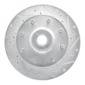 DFC 78-97 Dodge B200 / B200 Van / B250 Front Right Drilled & Slotted Silver Brake Rotor