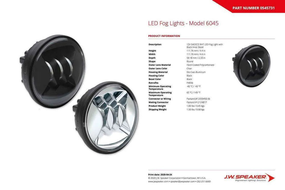 604512V HARM FOG CHROME KIT