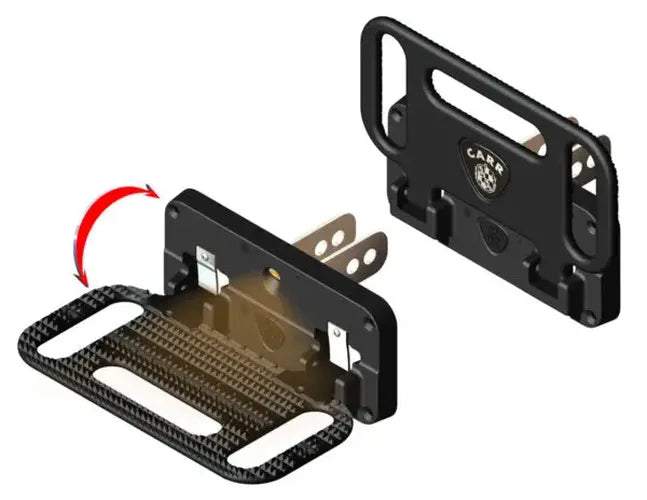 HD MEGA STEP FLAT MOUNTWITH LED LIGHT BLACK POWDER COAT SOLD INDIVIDUALLY