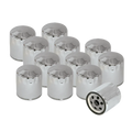 S&S Cycle Shovelhead Models Oil Filters - Chrome - 12 Pack