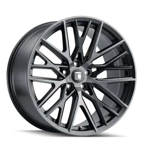TOUREN TR91 3291 BRUSHED MATTE BLACK W DARK TINT 19X8.5 5-120 35MM 72.56MM