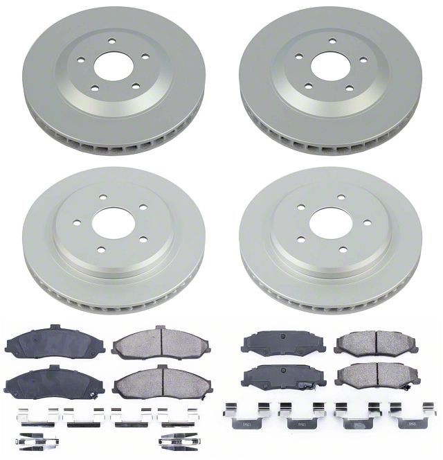 Power Stop 2004 Cadillac XLR 2004 Front & Rear Z17 Evolution Geomet Coated Brake Kit