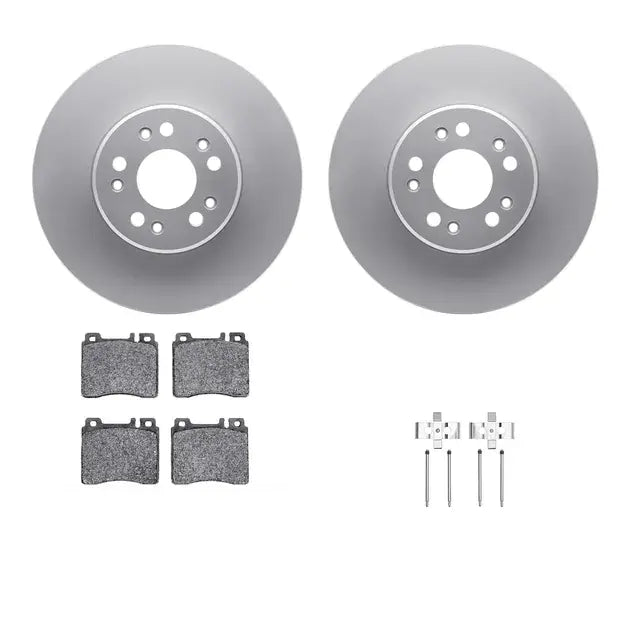 R1 Concepts Brake Rotor- Carbon Coated with Ceramic Pads Hdw Fits Mercedes-Benz 300SD