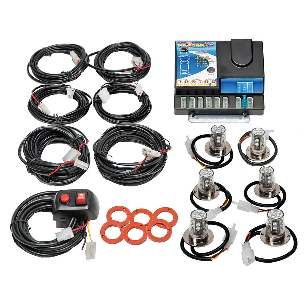 NEXGEN PLUSLED HIDE AWAY (6)OUTLET POWER SUPPLY 60WATT (6)BLUE LED HEADS 1224V