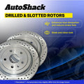 R1 Concepts Brake Rotor- Slotted - Black Fits Buick Allure