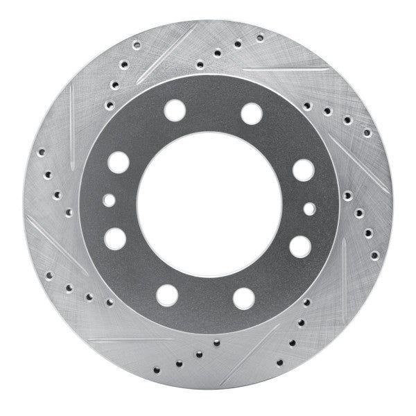 DFC 94-99 Dodge Ram 2500 Front Left Drilled & Slotted Silver Brake Rotor