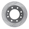 DFC 94-99 Dodge Ram 2500 Front Left Drilled & Slotted Silver Brake Rotor