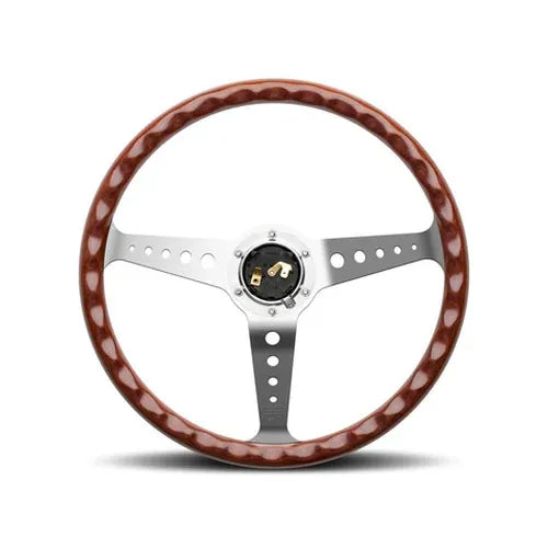 Momo California Wood Steering Wheel 360 mm - Mahogany Wood/Polished Spokes