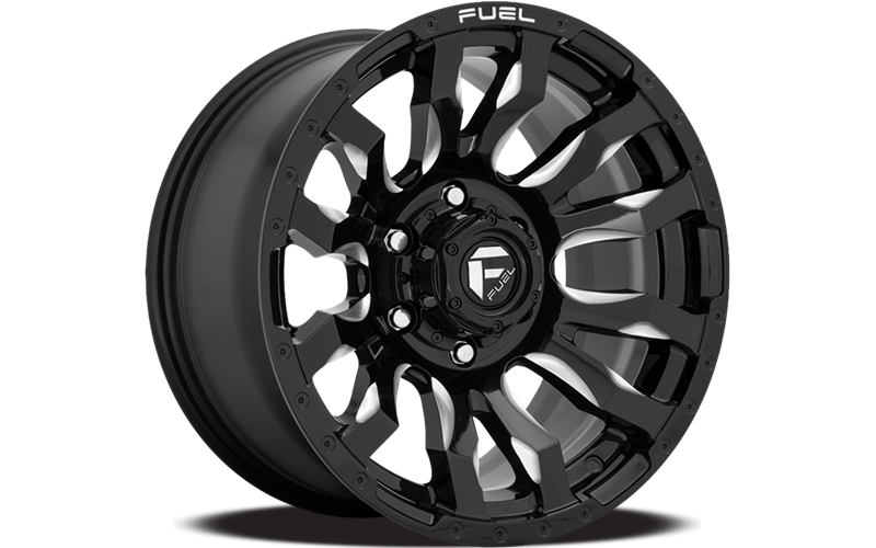 ~(30 lbs. 19X19X11)~ BLITZ 16x8 6x139.70 GLOSS BLACK MILLED (1 mm)