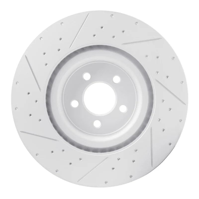 R1 15-23 Ford Mustang Front Right Drilled & Slotted Geoperformance Rotor