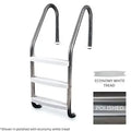 ECONOMY 3 STEP LADDER .049 SS W/WHITE TREADS
