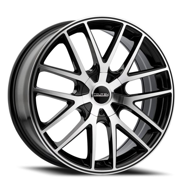 TOUREN TR60 BLACK MACHINED FACE BLACK RING 19X8.5 5-112 5-120 40MM 74.1MM