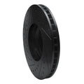 R1 2007-2008 BMW ALPINA B7 Front Right Drilled & Slotted Black Brake Rotor